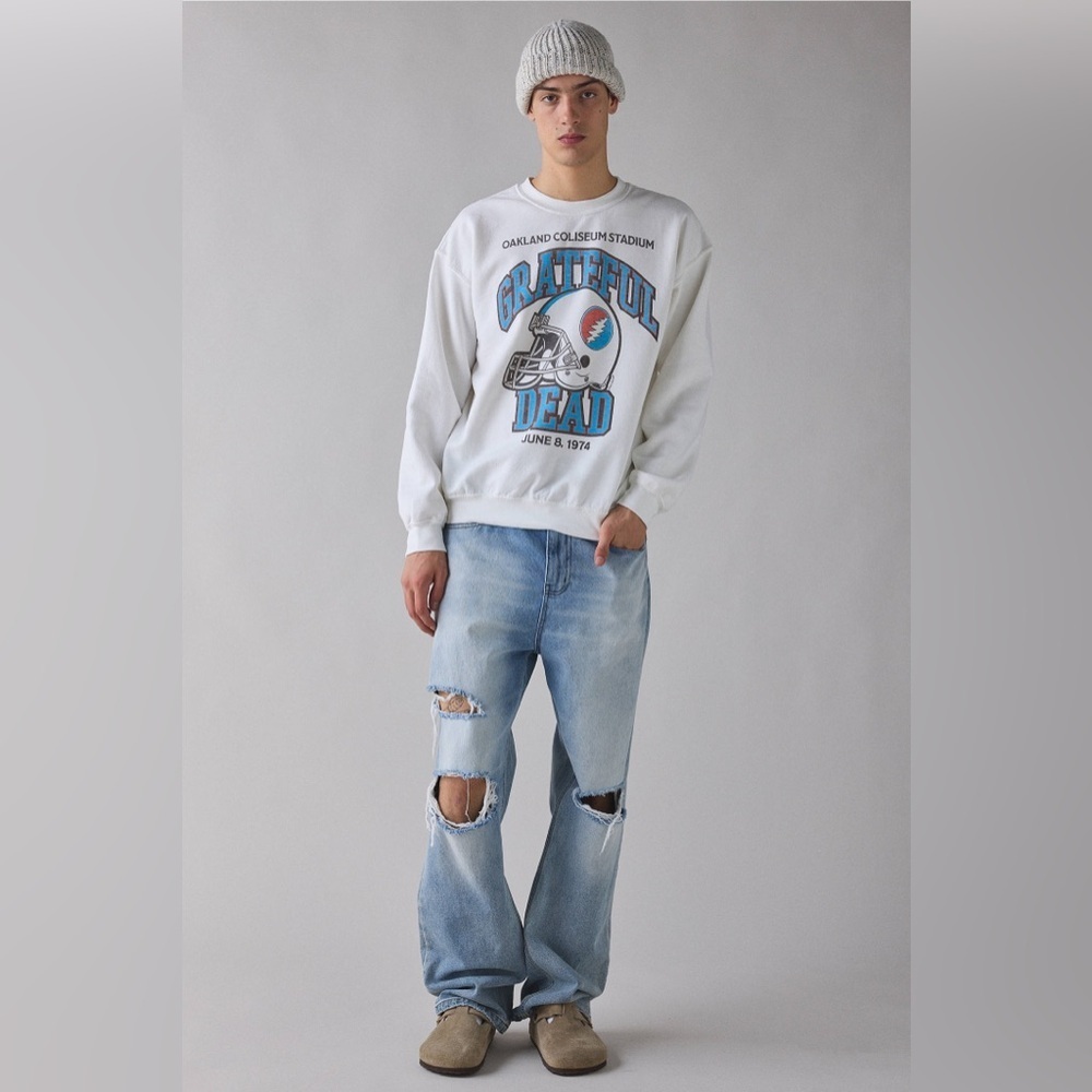 Junk Food x Grateful Dead Helmet Graphic Crewneck Sweatshirt Size XL - Picture 3 of 6